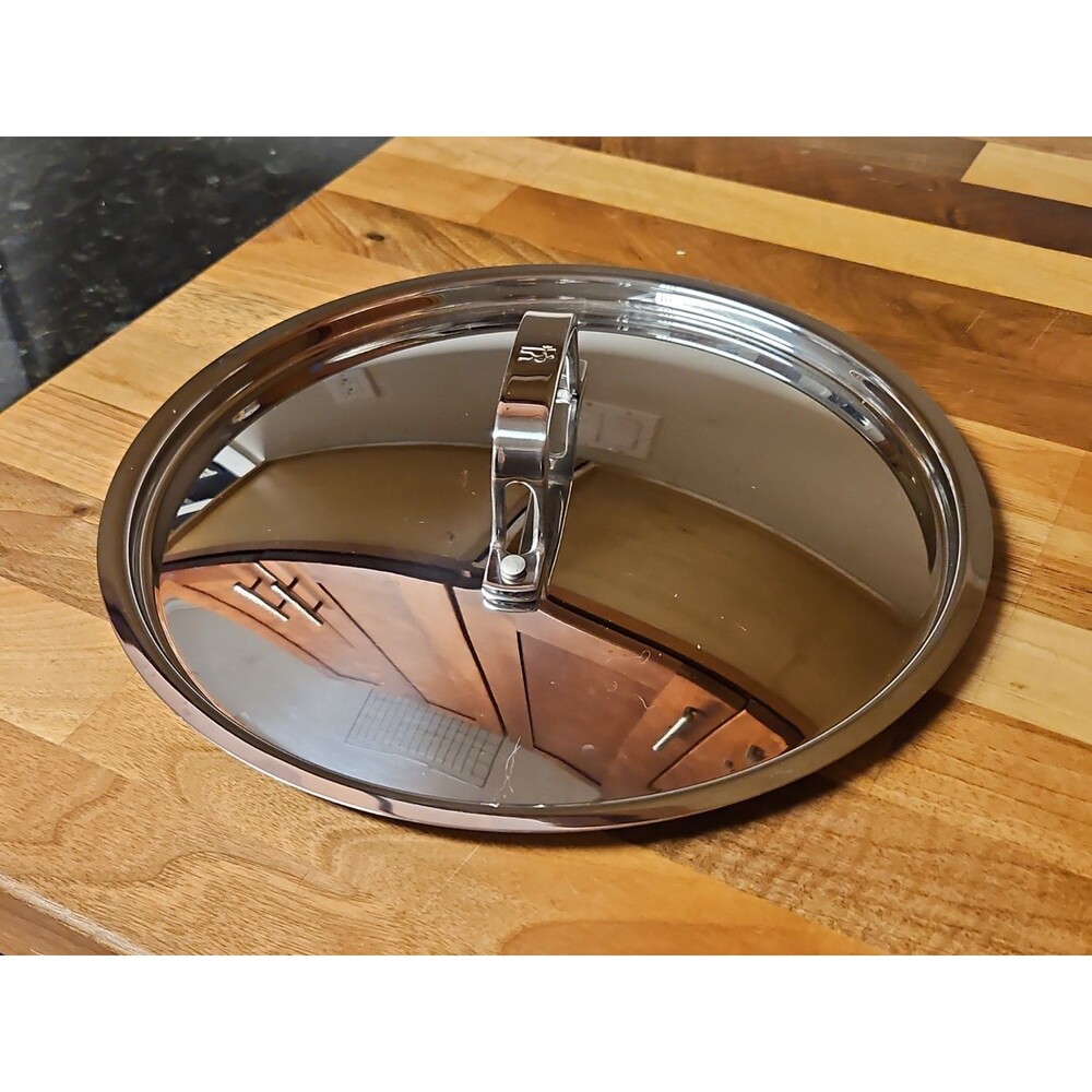 10" Zwilling J.A. Henckels Stainless Steel Lid Only ID Rim 9 3/8” OD 10” VG - Picture 2 of 10